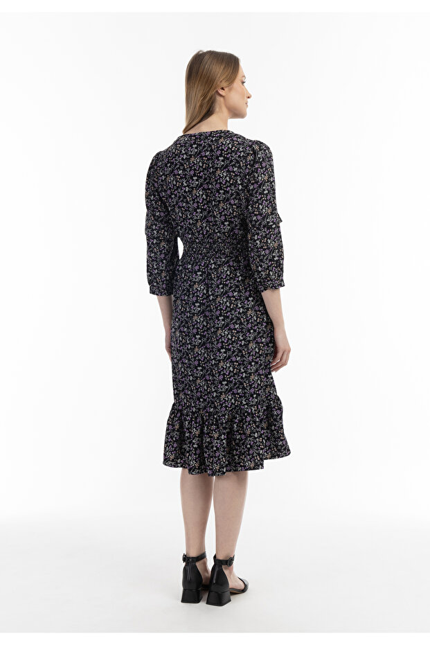 Midikleid mit Blumenprint - 2