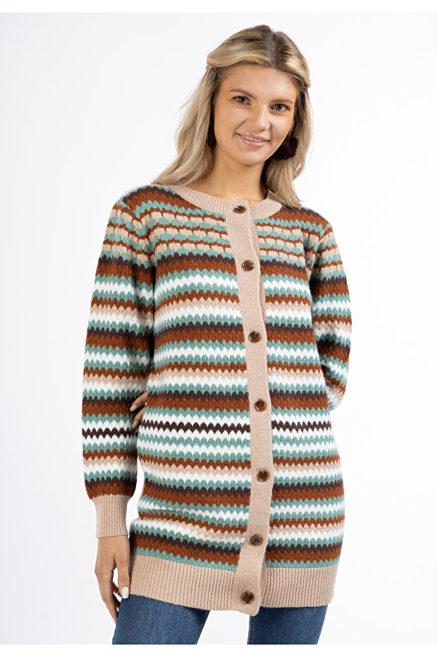 Damen Strickjacke mit Knöpfen - 3