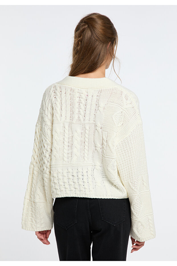 Cropped Strickjacke - 4