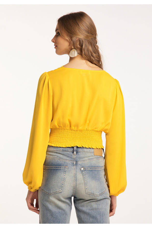 Cropped Bluse langarm - 4