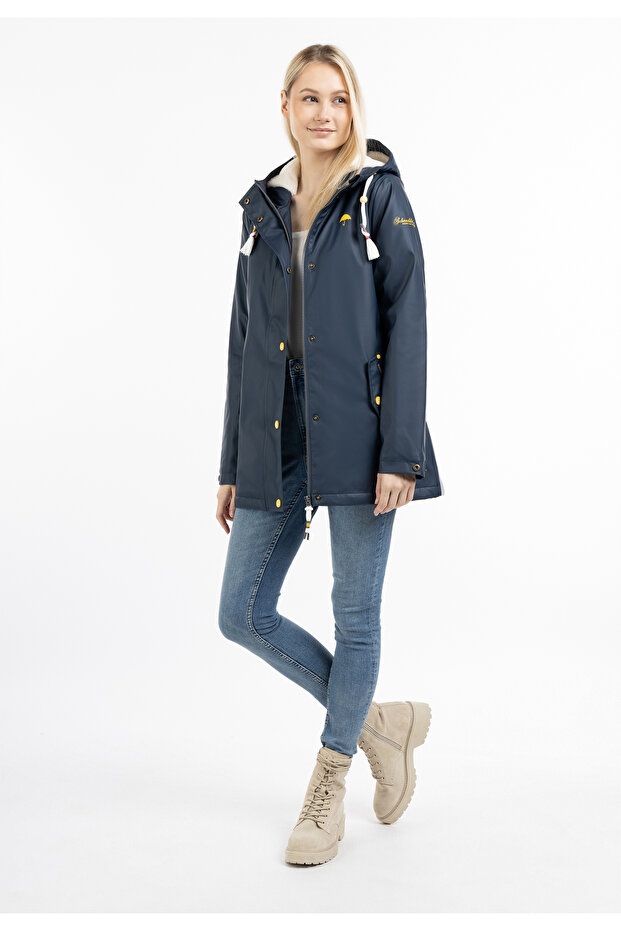 Regenjacke mit Webpelzfutter - 1