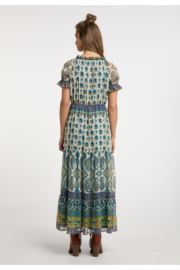 Maxikleid mit Allover-Print - 3