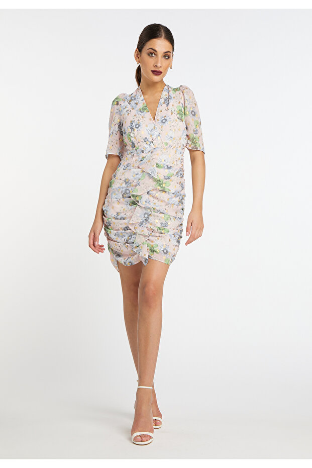 Drapiertes Kleid - 1