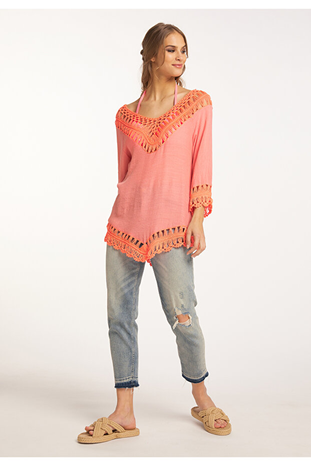 Tunika mit Häkelpart - 1