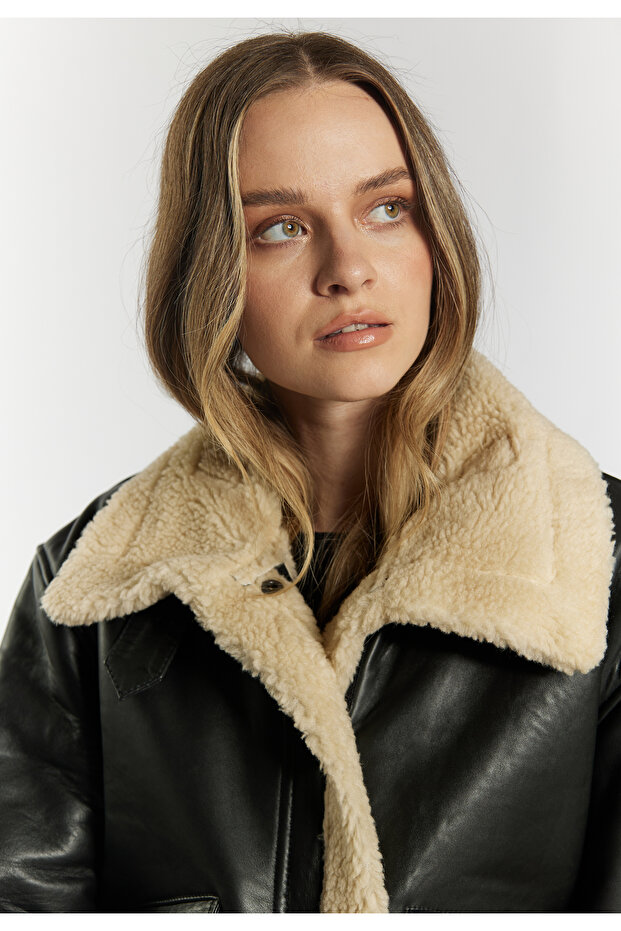 Lederjacke aus Shearling - 5