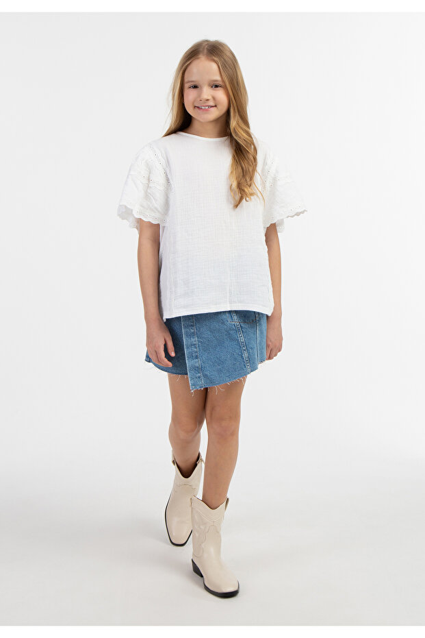 Blusenshirt mit Spitze - 1