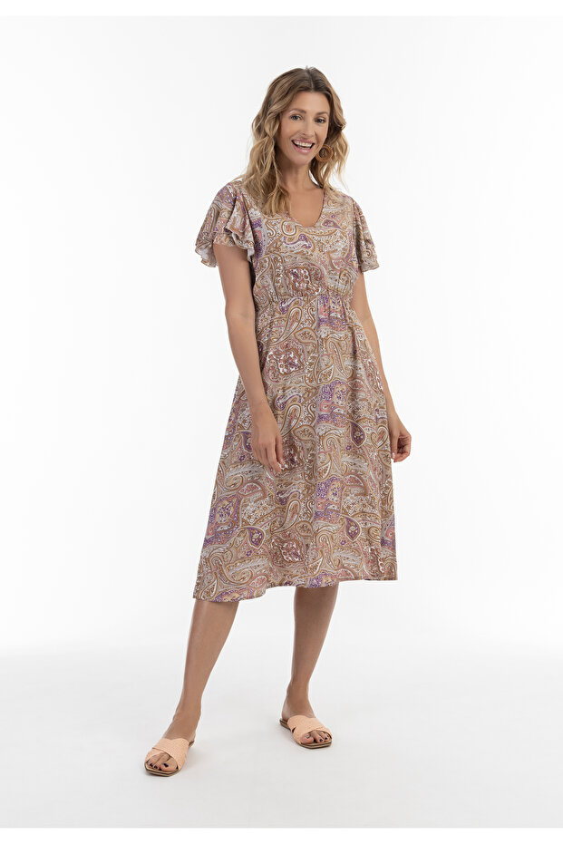 Kleid mit Paisley-Print - 4