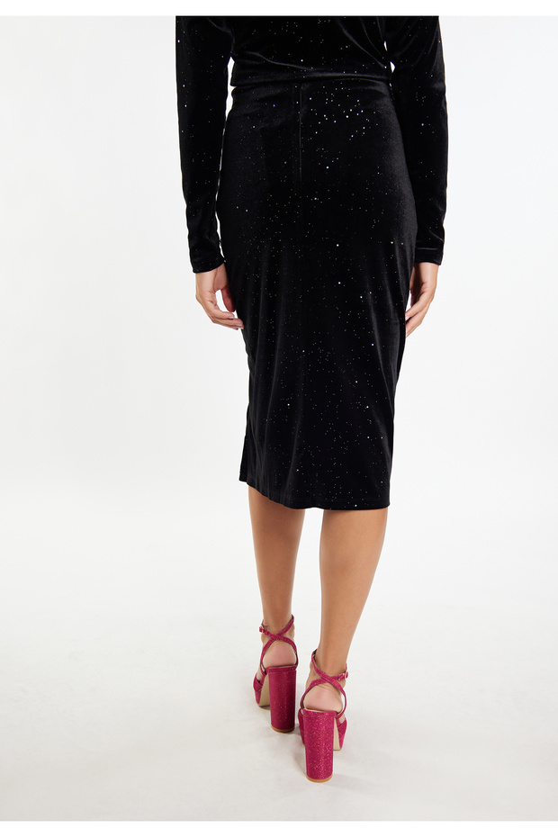 Samtrock mit Glitzer - 4