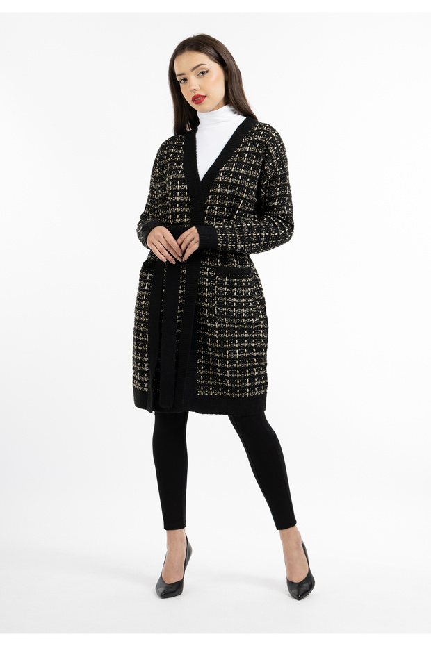 Cardigan mit Effektgarn - 1