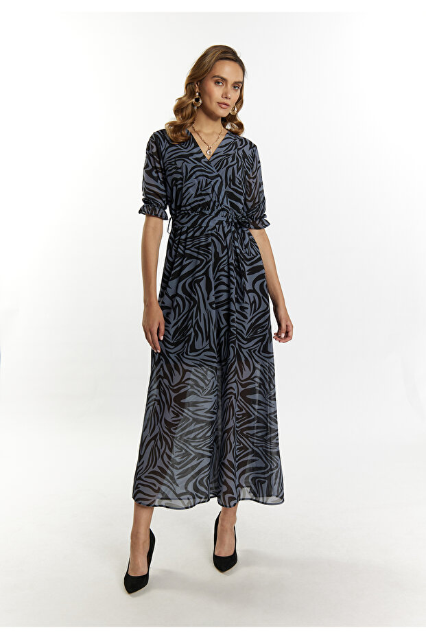 Maxikleid mit Zebra-Print - 1