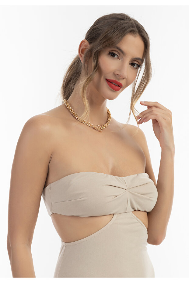 Midikleid mit Cut-outs - 4