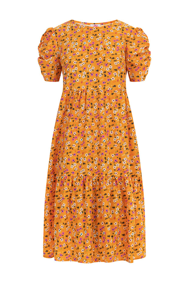 Midi Kurzarmkleid - 3