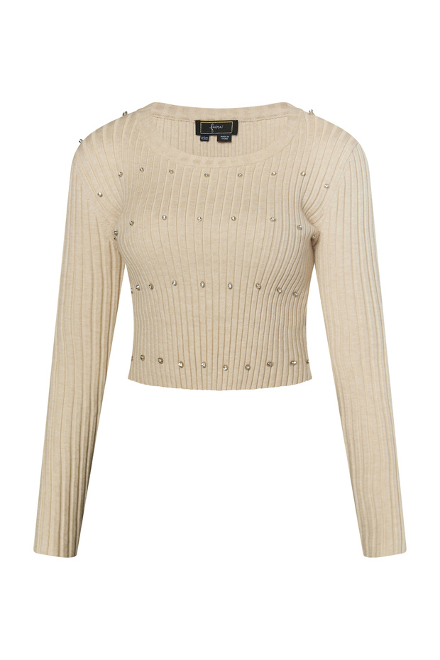 Pullover mit Strass-Steinen - 2