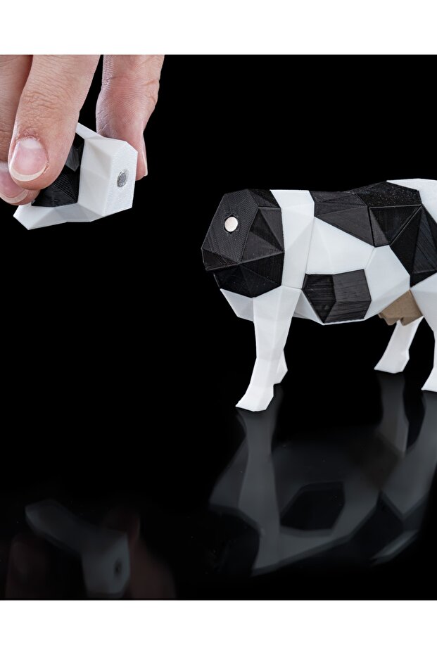 3 Boyutlu Mıknatıslı İnek Puzzle Oyuncak - 3