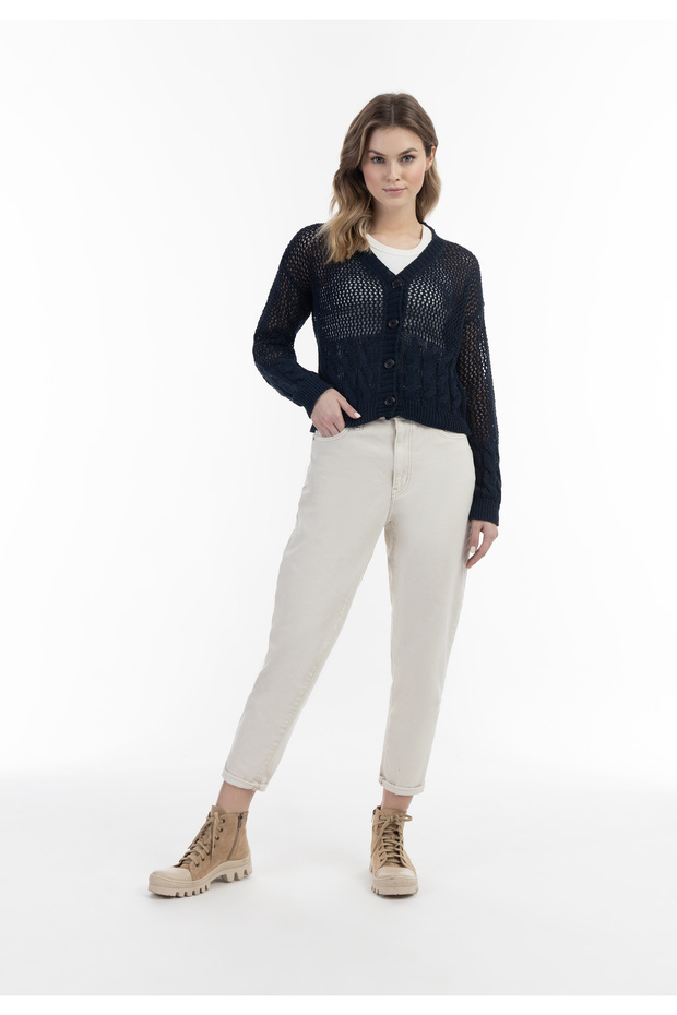 Weitmaschige Strickjacke - 1