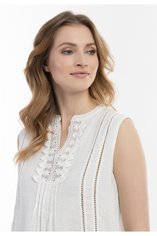 Blusentop mit Spitze - 5