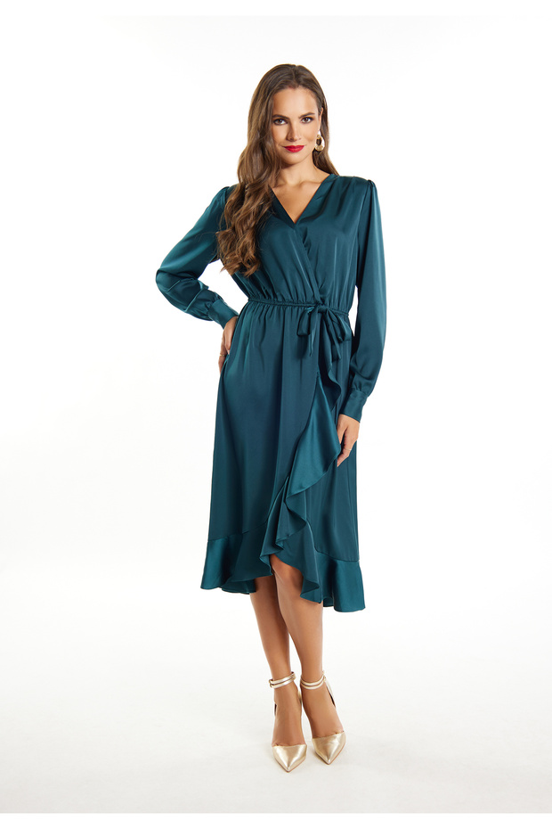 Midi Langarmkleid - 4
