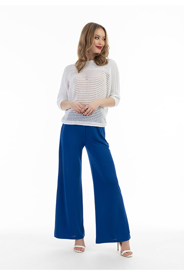 Weitmaschiger Strickpullover - 1