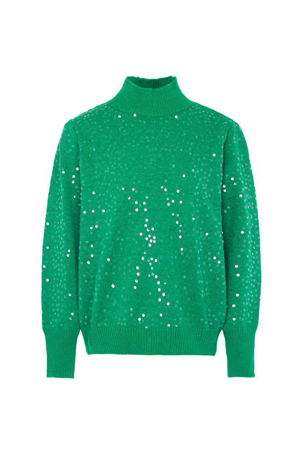 Strickpullover mit Pailletten - 1