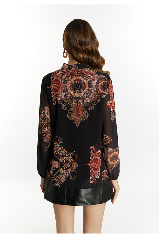 Bluse mit barockprint - 4
