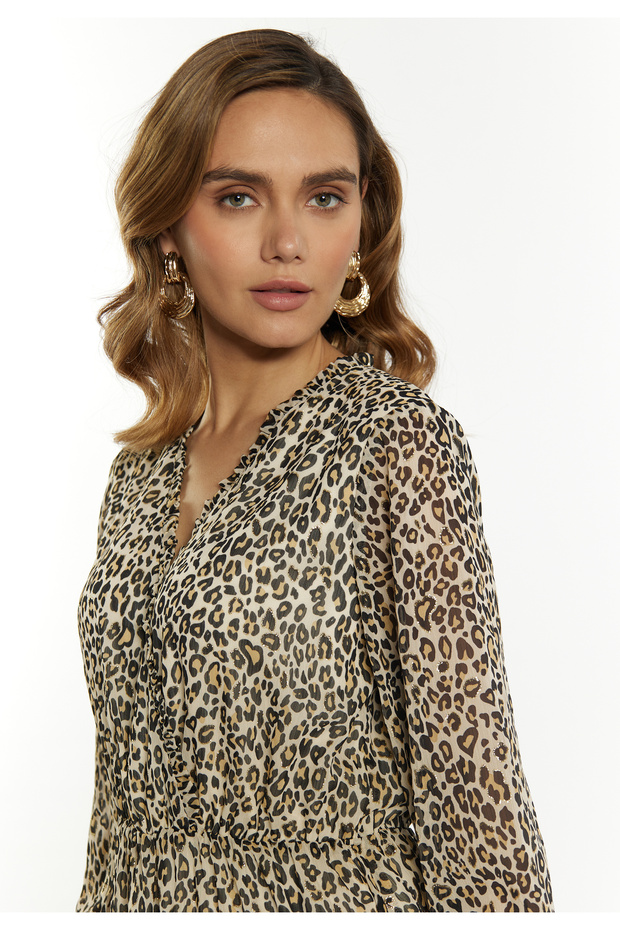 Minikleid mit Leoprint - 5