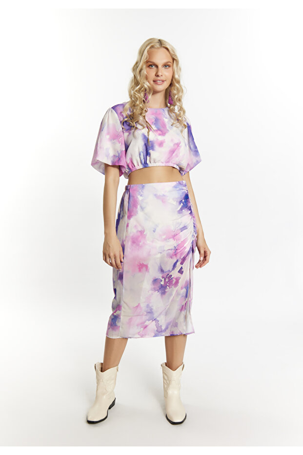 Bluse mit Batikmuster - 1