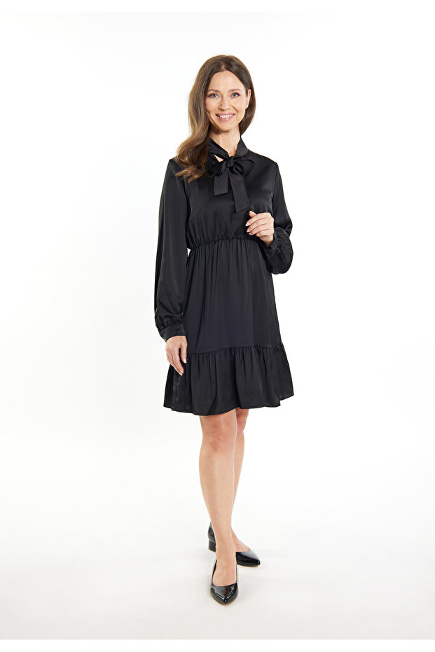 Midikleid mit Volant - 1