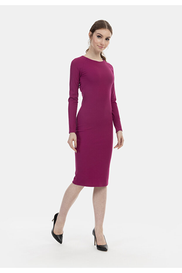 Langarmkleid midi - 4