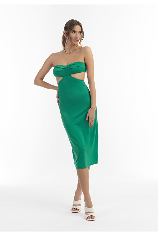 Midikleid mit Cut-outs - 1