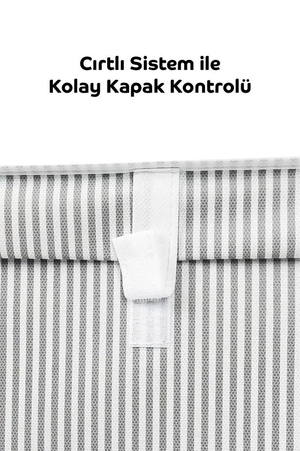 Kapaklı Çok Amaçlı Çamaşır-saklama-düzenleme Vb.Hurç, Kutu 40x30x25Cm 3 Adet - 3