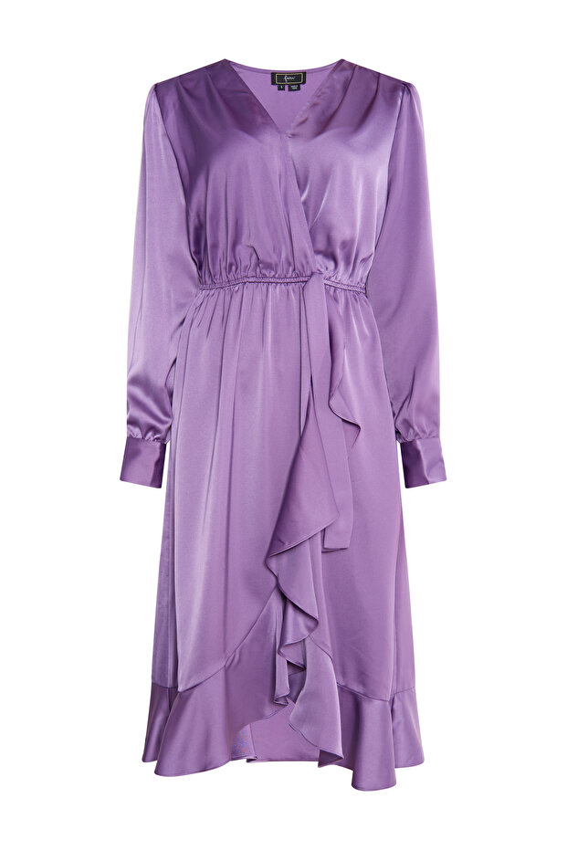 Midi Langarmkleid - 3