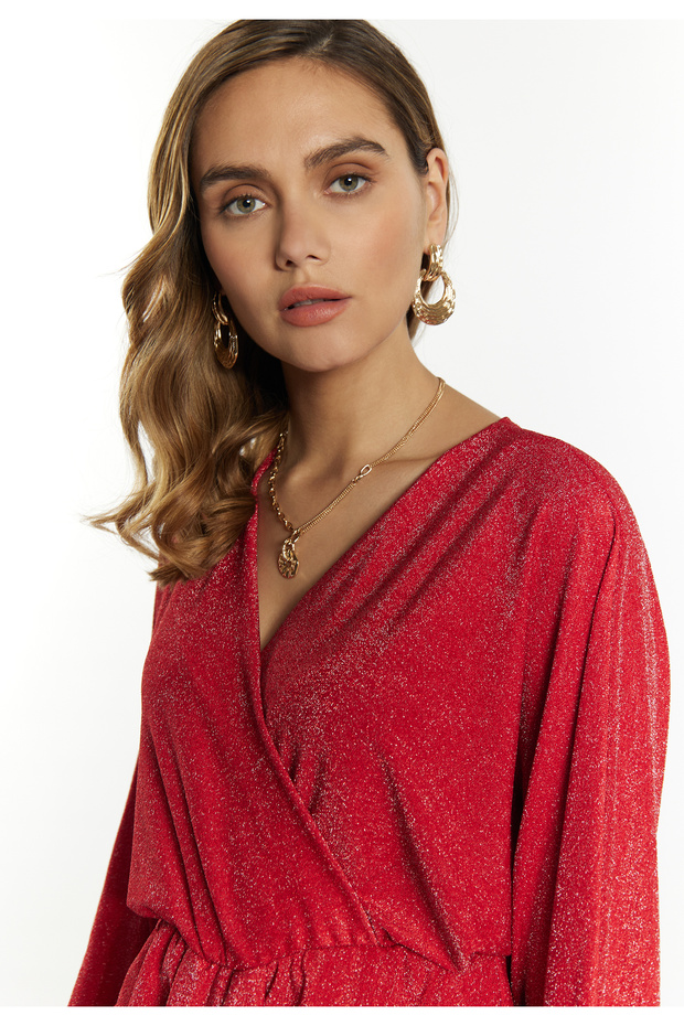 Abendkleid mit Glanzgarn - 4