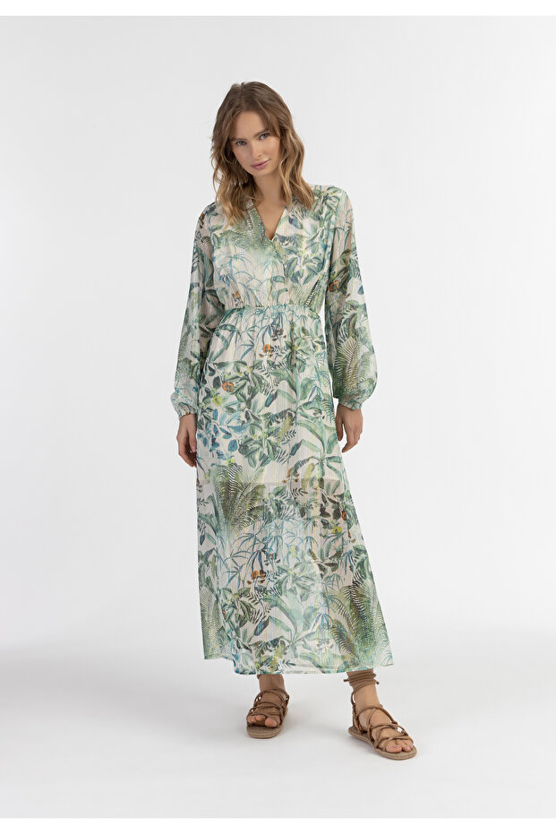 Maxi Langarmkleid - 1