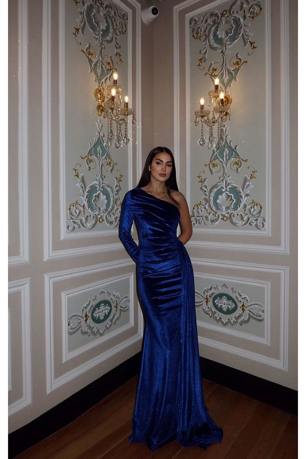 Rosabella Tek Kol Simli Abiye 582269 - 3