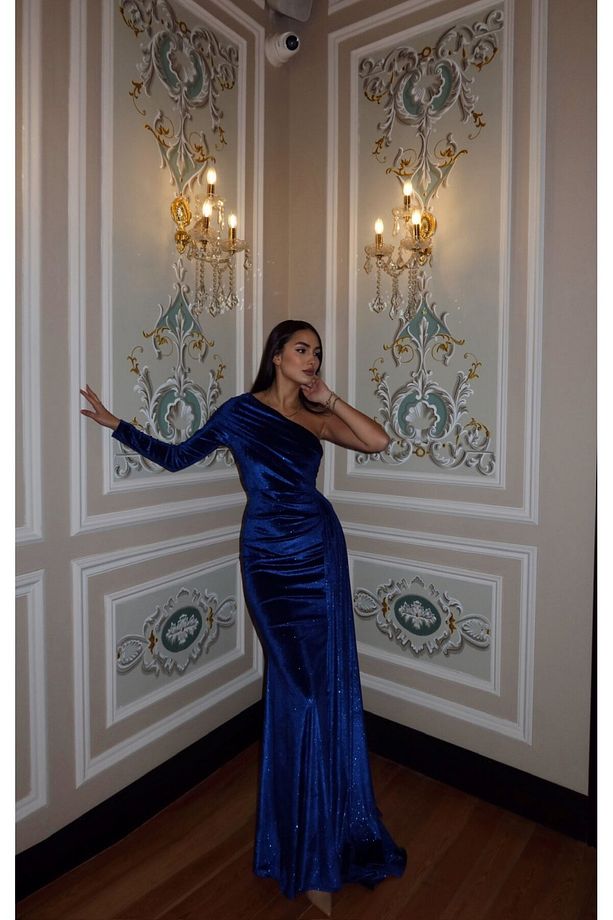 Rosabella Tek Kol Simli Abiye 582269 - 1