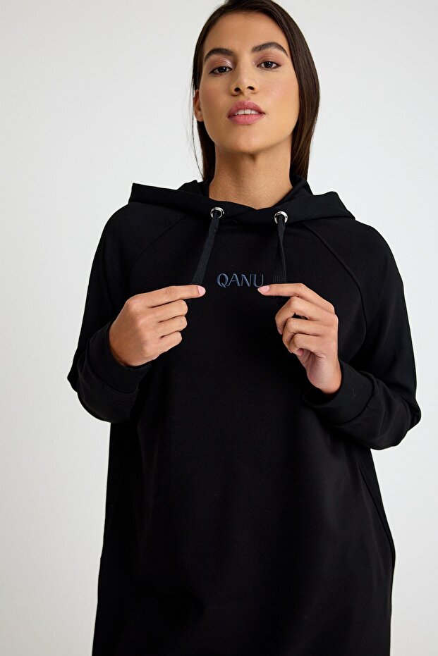 Nakışlı Sweatshirt Siyah - 3