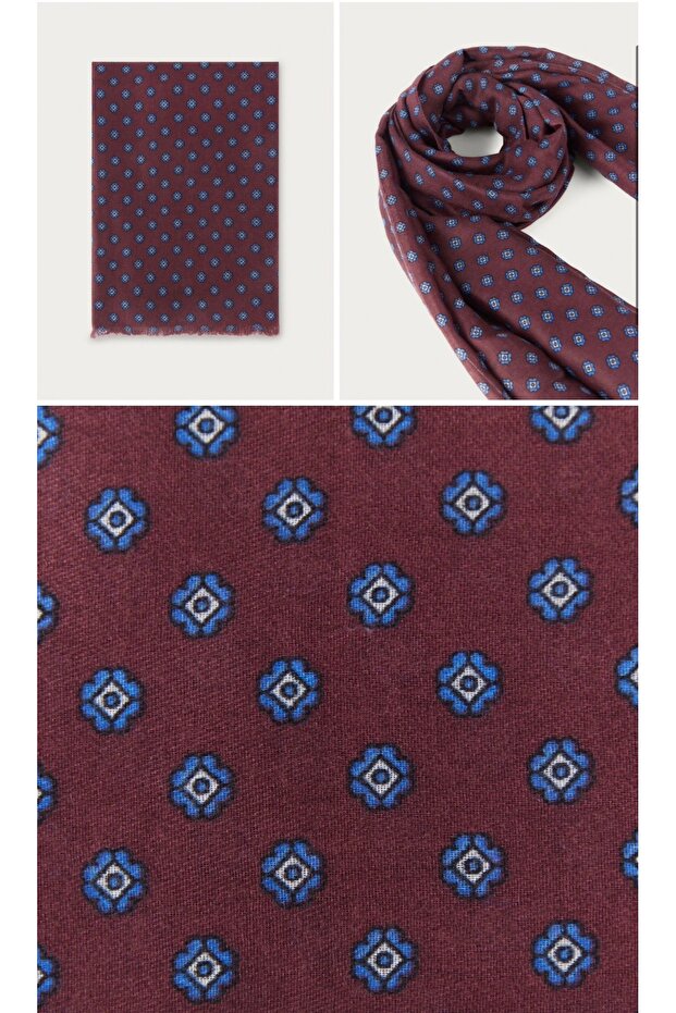 Yün İpek Baskı Atkı - 3