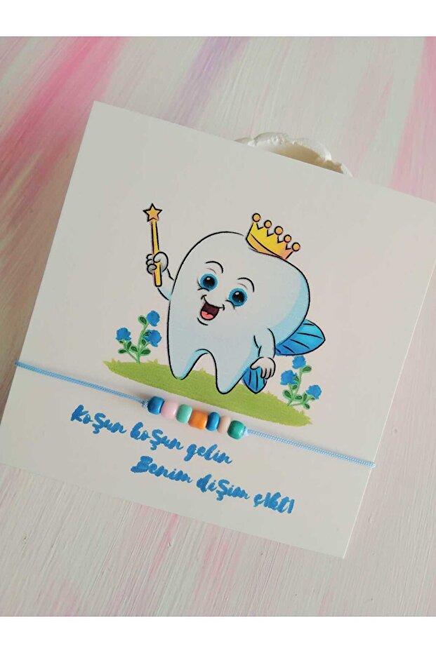 Gift New Year's Birthday Tooth Wheat Circumcision Children's Card Colored Bracelet 12 Pieces