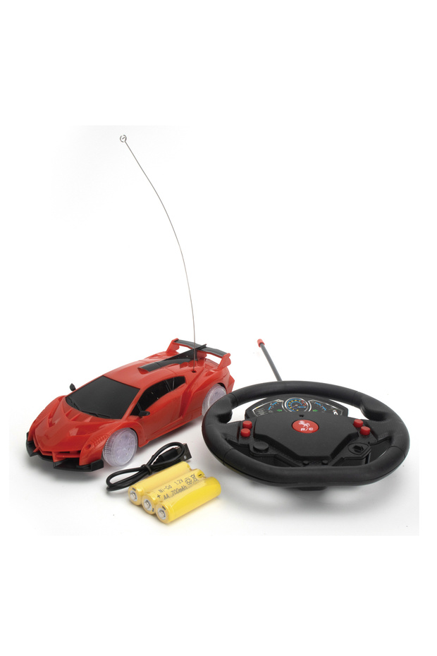 1:24 Ölçekli RC Lamborghini Poison Oyuncak Araba Işıklı Tekerlekler - 3 Yaş ıçin Kırmızı
