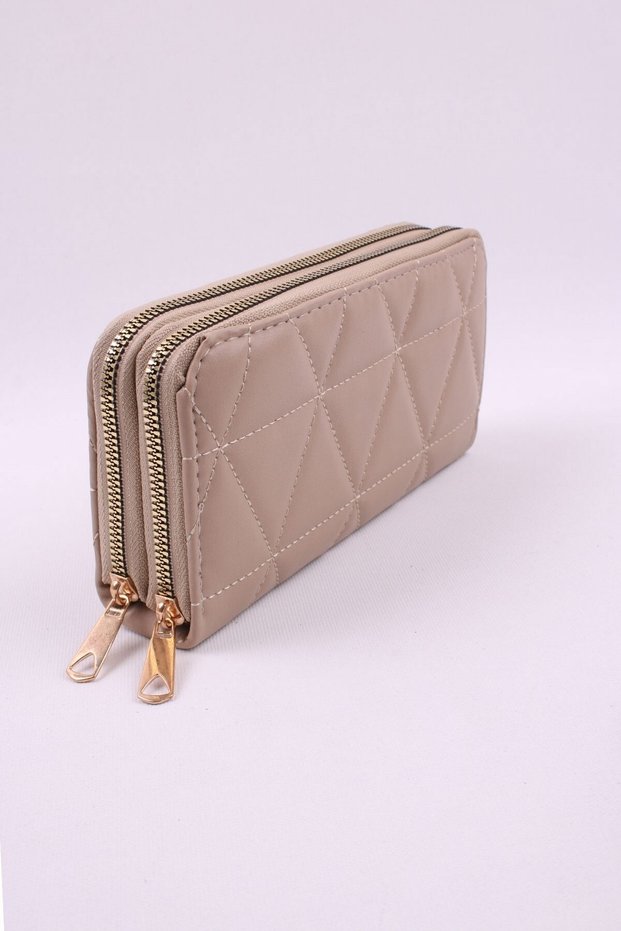Large 3-Zip Coin Pocket 8-Card Women's Wallet Clutch 20x12 Cm