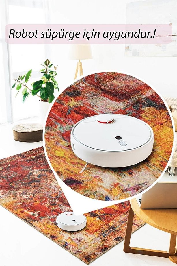 Modern Salon Halısı, Dokuma Taban Dekoratif Şönil Multi Halı Fusion Al 140 - 7