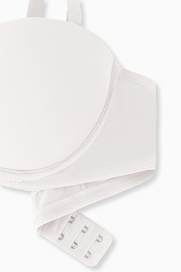 Olympos Micro Bra with Removable Straps - Double Push Up, Extra Padding - Premium Basic - 2498 - Ecru - 3