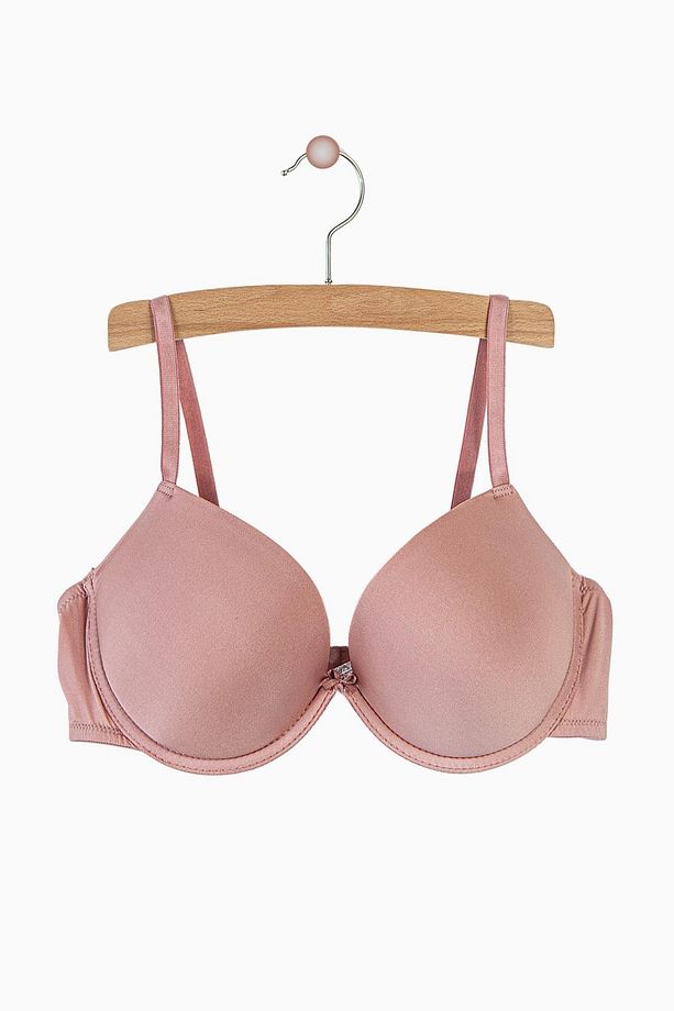 Alba Mikro Sütyen - Push Up Dolgulu Balenli - 2095 - Gül Kurusu - 1