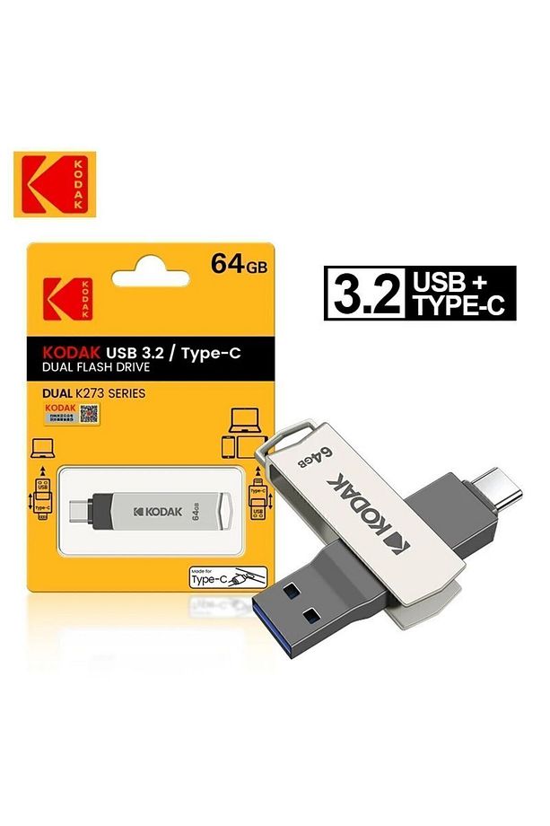 64gb. K273 Type-c Ve Usb 3.2 Süper Hızlı Type-c Girişli Tüm Telefonlara Iphone 15/16serisine Uygun - 3