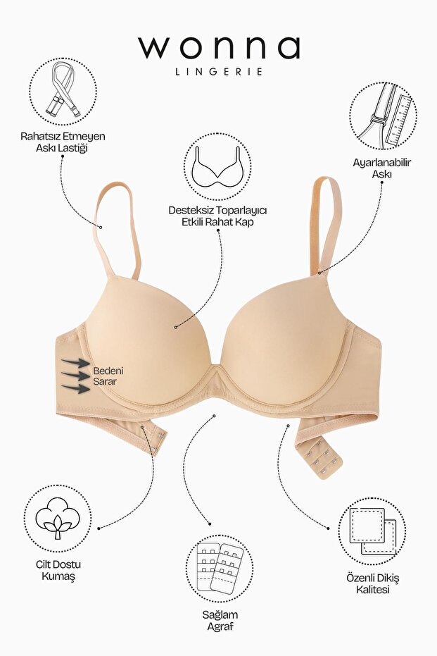 حمالة صدر صغيرة من Premium Basic Viola - بدون دعم - 2229 - جلد - 5