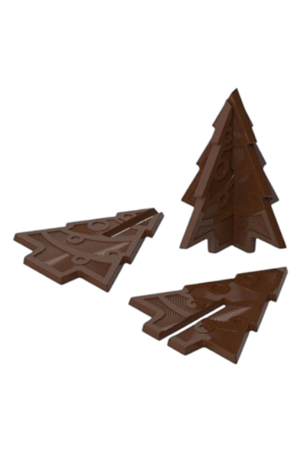 Polycarbonate Christmas Pine Tree Chocolate Mold 2X20.5.Gr | Cm-3705