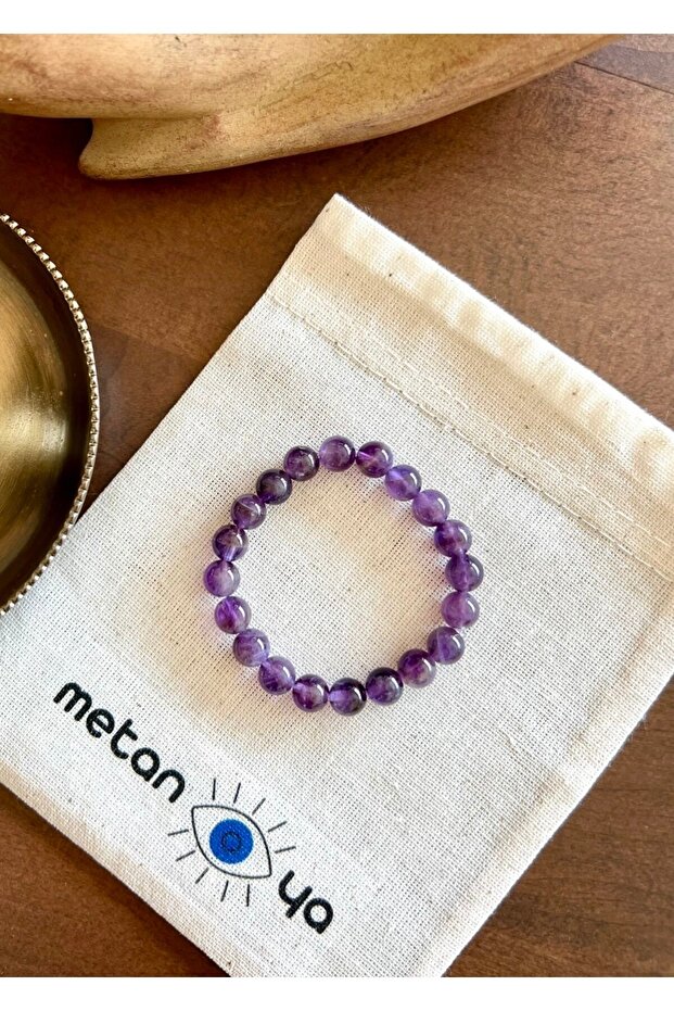Amethyst Natural Stone Bracelet (Third Eye Chakra)