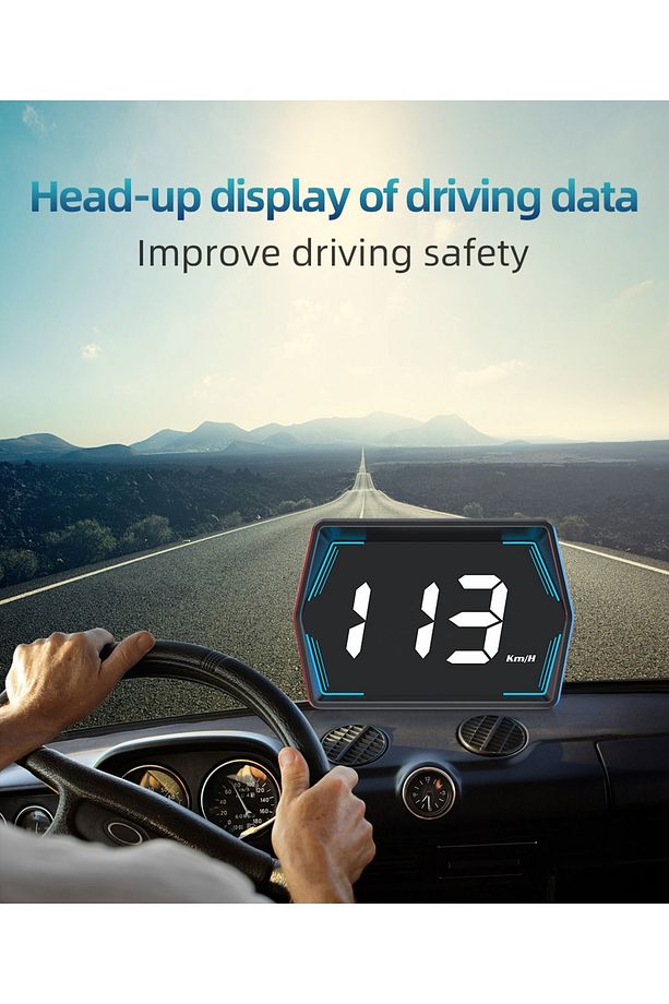 Dijital Hız Km gösterge Ekranı Tüm Araçlara Uyumlu Pusula GPS hud display - 9