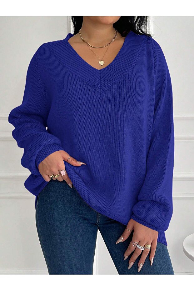 BÜYÜK BEDEN TRİKO KAZAK - 1