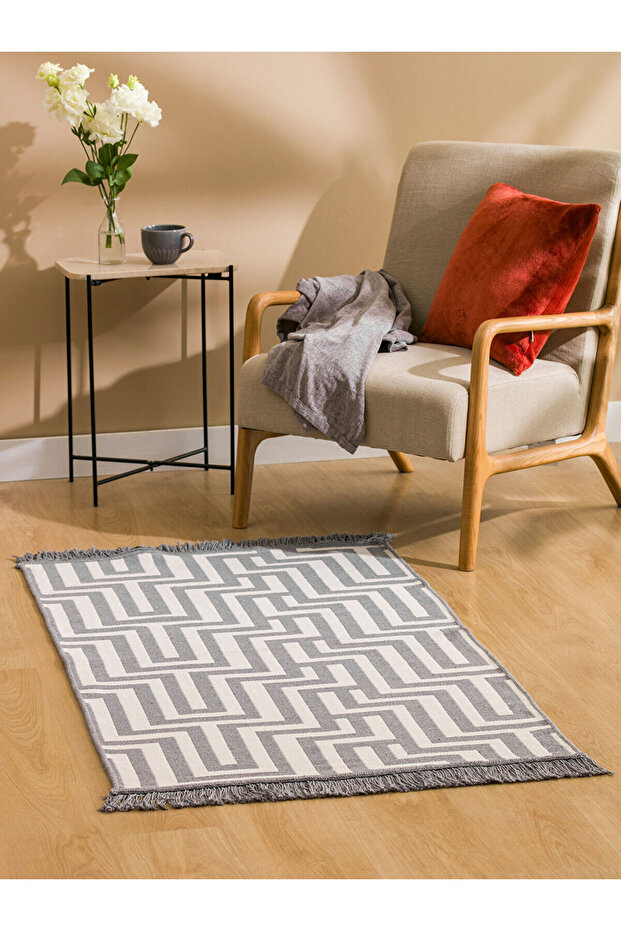 Lcwk Desenli Püsküllü Halı 80x140 Cm - 2